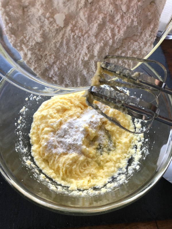 Step 6: Mix into creamed ingredients with electric mixer 