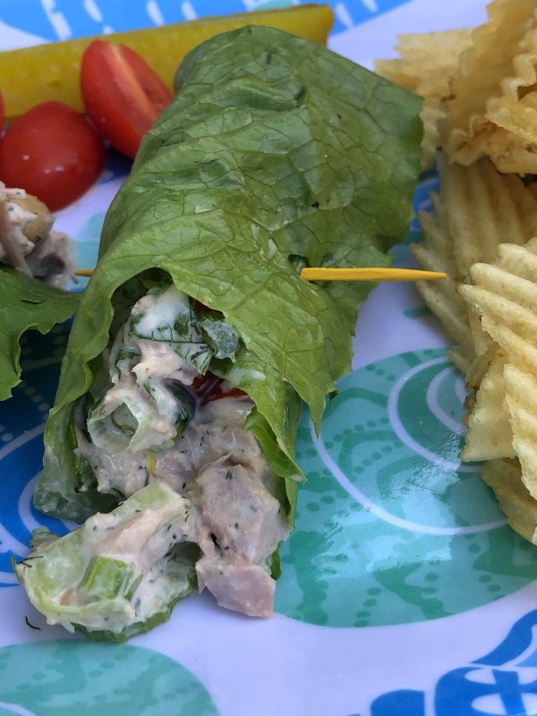 tuna salad lettuce roll up