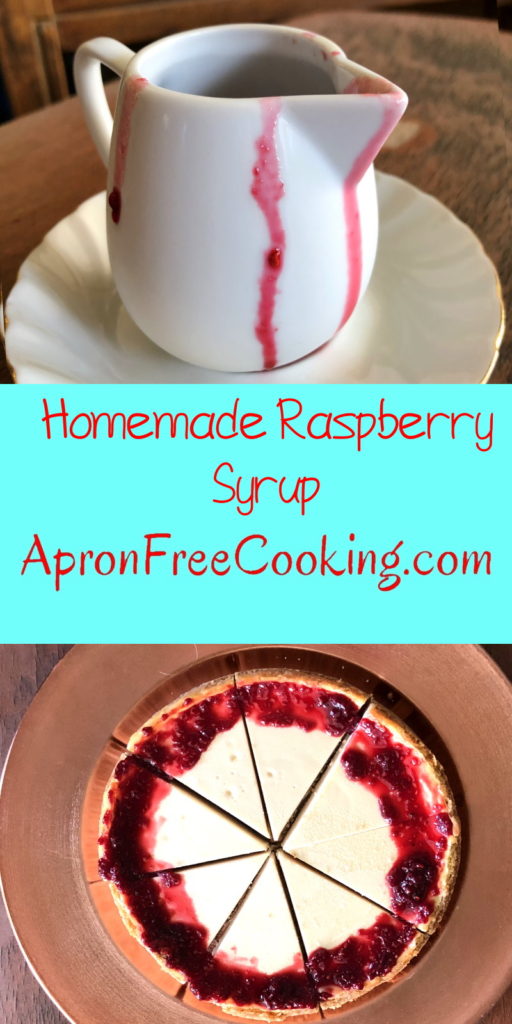 homemade Raspberry syrup pin