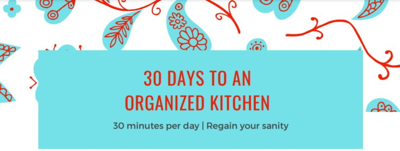 printable planner 30 days to an organized kitchen